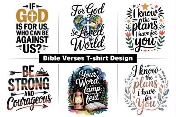 Download Bible Verses T-shirt Design SVG Template - Svg template Collection