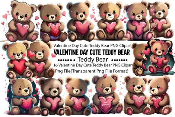 Download Valentine Day Cute Teddy Bear PNG Bundle - Premium Resources
